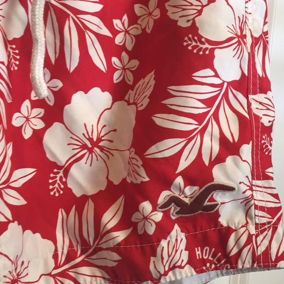 Red Hollister swim shorts - Picture 2 of 4
